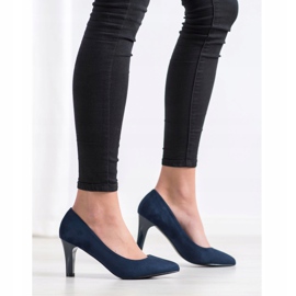 Goodin Escarpins en daim bleu marin bleu 4