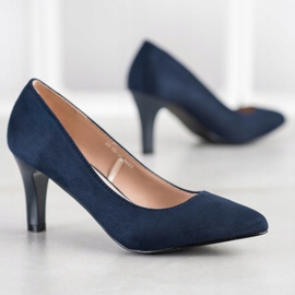 Goodin Escarpins en daim bleu marin bleu 2