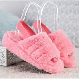 Seastar Chaussons Chauds Avec Fourrure rouge 1