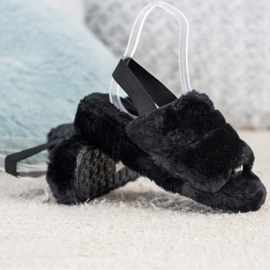 Seastar Chaussons Chauds Avec Fourrure le noir 2