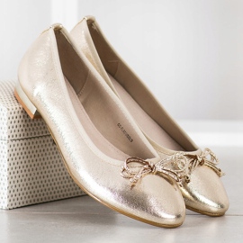 Goodin Ballerine Élégante Avec Un Noeud doré 2