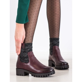 M.Daszyński Bottes à enfiler sur la plate-forme rouge 1