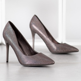 Goodin Escarpins à la mode sur une épingle gris 2