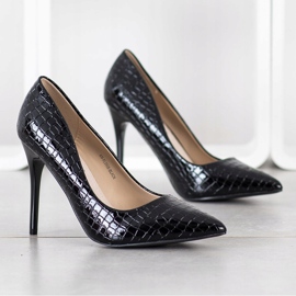 Goodin Escarpins à la mode sur une épingle le noir 3