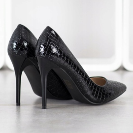 Goodin Escarpins à la mode sur une épingle le noir 4
