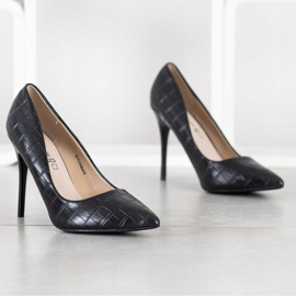 Goodin Escarpins à la mode sur une épingle le noir 3
