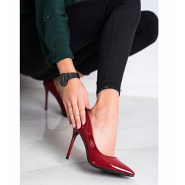 Goodin talons hauts à la mode rouge 4