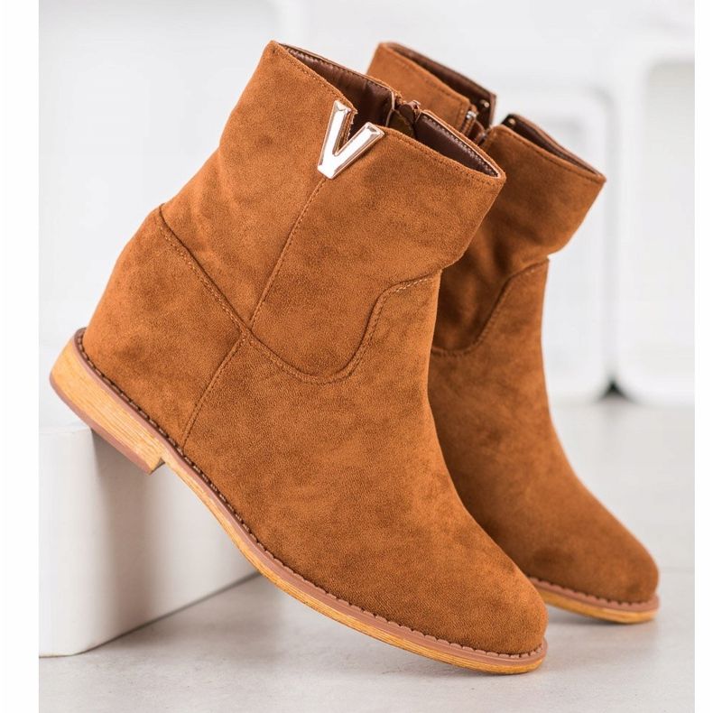 Sergio Todzi Bottines compensées élégantes brun 1