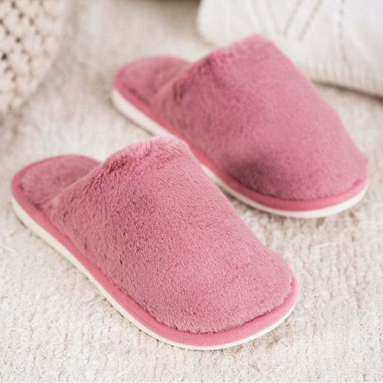 Bona Pantoufles en fourrure rose 1