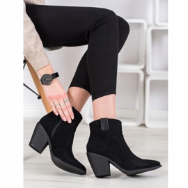 Small Swan Bottes à la mode en Spitz le noir 3