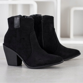 Small Swan Bottes à la mode en Spitz le noir 2