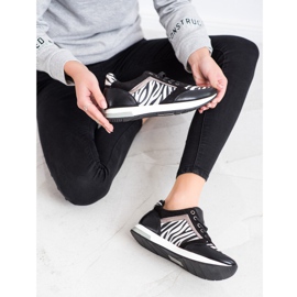 Kylie Baskets à la mode blanche le noir 2