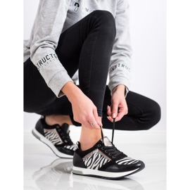 Kylie Baskets à la mode blanche le noir 1