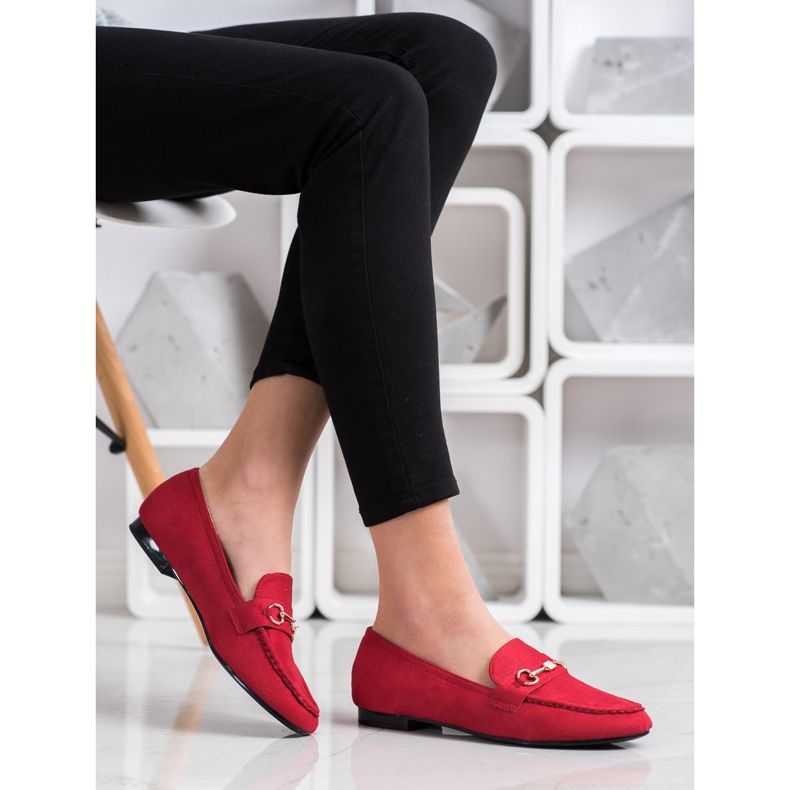 Goodin Mocassins élégants rouge 1