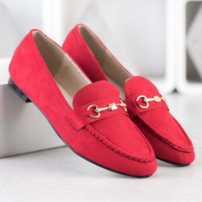 Goodin Mocassins élégants rouge 2