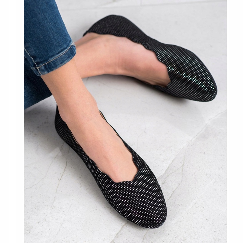 Filippo Ballerines en cuir élégantes noir 2
