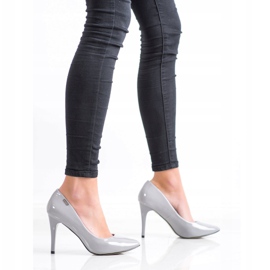 Goodin Escarpins laqués gris 1