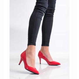 Goodin Escarpins classiques laqués rouge 1