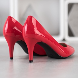 Goodin Escarpins classiques laqués rouge 2