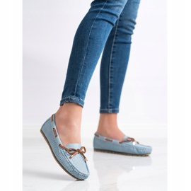 Kylie Mocassins confortables brun bleu 4