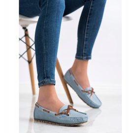 Kylie Mocassins confortables brun bleu 3