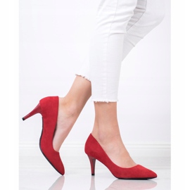 Goodin Escarpins en daim rouge 2