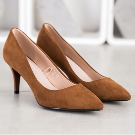 Goodin Escarpins en daim brun 2