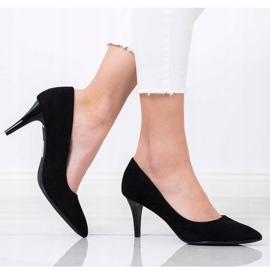 Goodin Escarpins en daim le noir 5