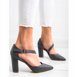 Sabatina Escarpins en graphite avec cuir écologique multicolore 2