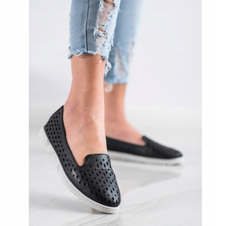 Sabatina Slipons Avec Motif Ajouré noir 2
