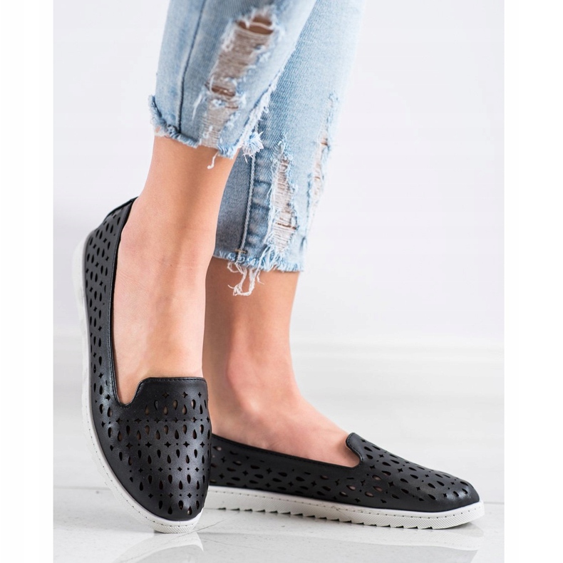 Sabatina Slipons Avec Motif Ajouré noir 1