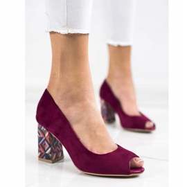 Sabatina Escarpins à talon à motifs violet 1 Sabatina Escarpins à talon à motifs violet 1