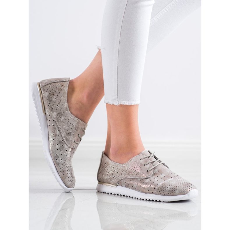 Kylie Chaussures en cuir ajouré brun multicolore 2