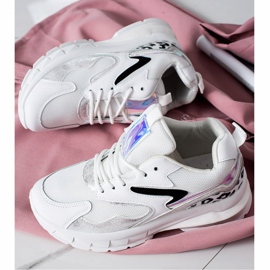 SHELOVET Baskets mode confortables blanche 1