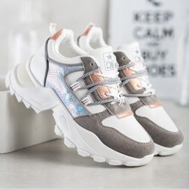 SHELOVET Baskets élégantes blanc multicolore 2