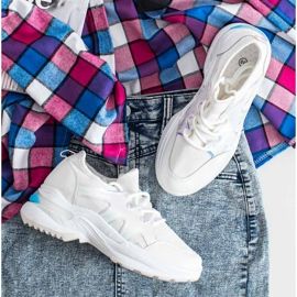 SHELOVET Baskets printanières à effet holo blanc 1