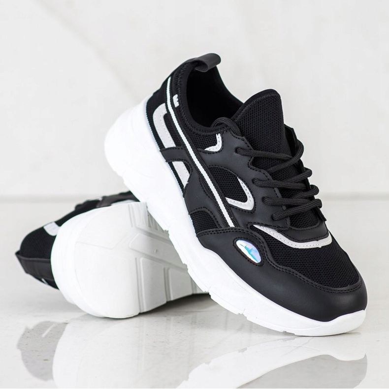 SHELOVET Baskets noires décontractées 1