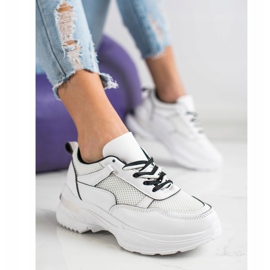 SHELOVET Baskets blanches confortables 2