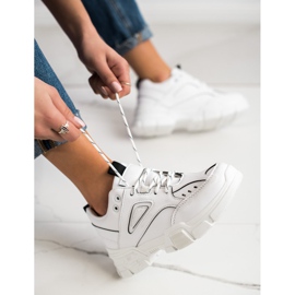 SHELOVET Baskets blanches à la mode le noir 4