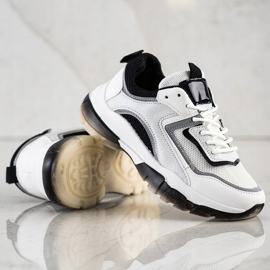 Ideal Shoes Baskets avec insert scintillant blanche 4