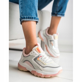Ideal Shoes Baskets avec insert scintillant blanche 3