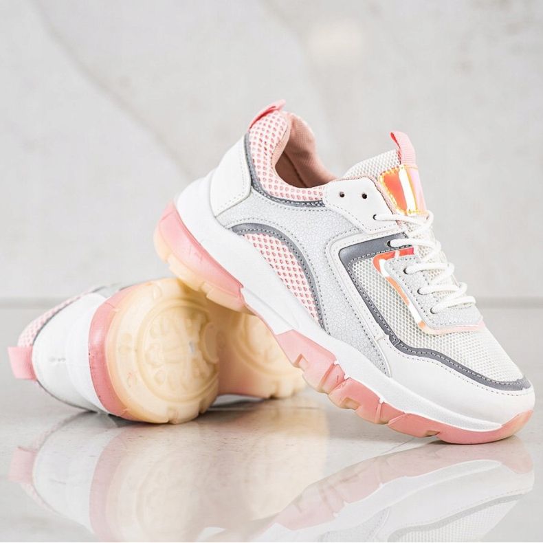 Ideal Shoes Baskets avec insert scintillant blanche 1