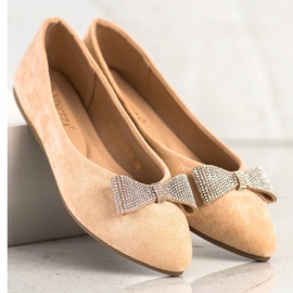 Ballerines Avec Noeud Décoratif VINCEZA beige 2