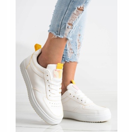 SHELOVET Être sportif avec du cuir écologique blanc 2