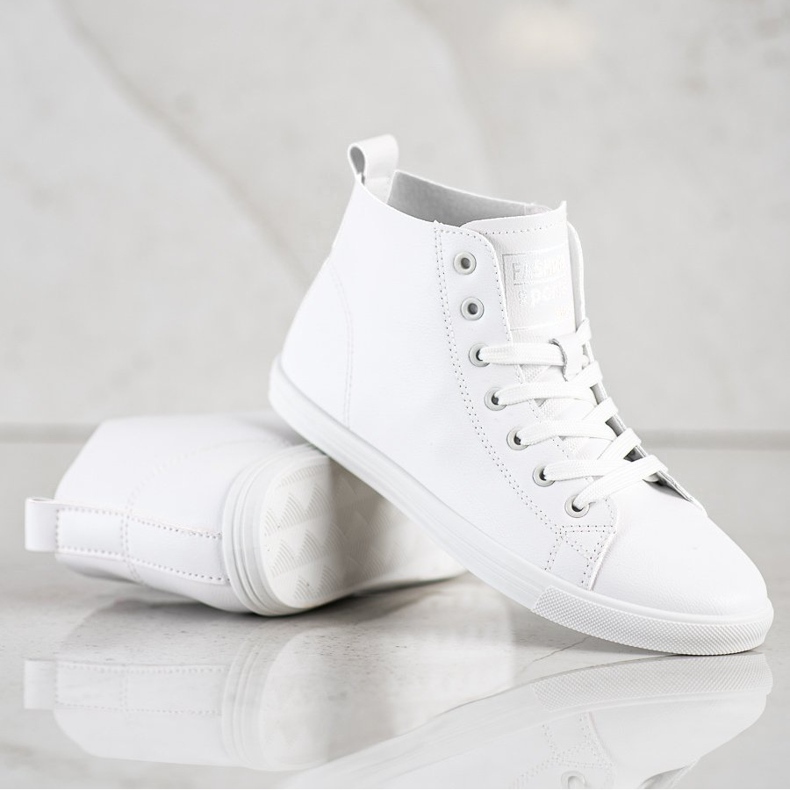 Ideal Shoes Chaussures de sport haute couture baskets blanc 1