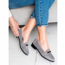 Mocassins à talons bas VINCEZA gris 1