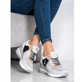 Baskets colorées VINCEZA blanche gris multicolore 1