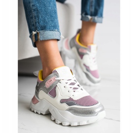 SHELOVET Baskets à la mode multicolore 4