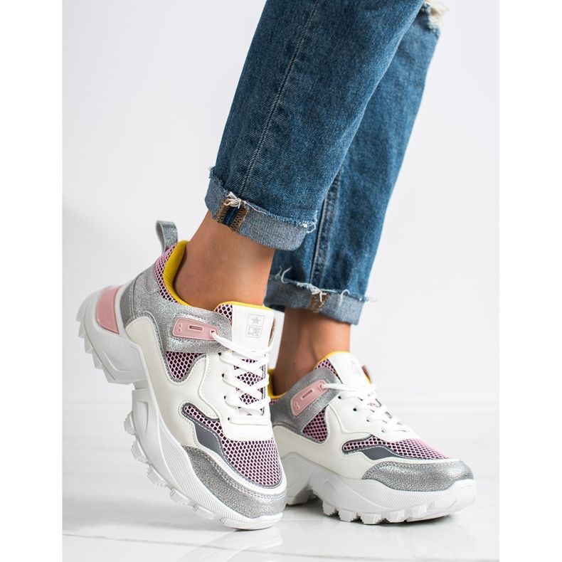 SHELOVET Baskets à la mode multicolore 1