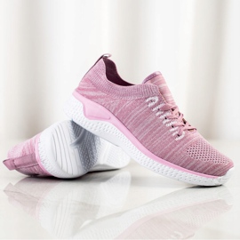 SHELOVET Chaussures de sport à lacets rose 1